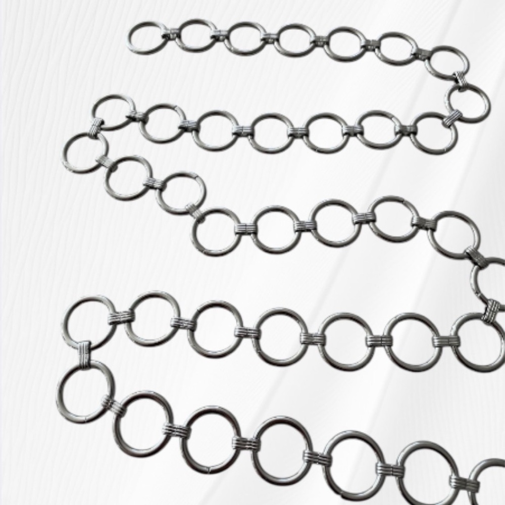 Brandy Melville Silver Circle Link Chain Belt - Picture 5 of 5